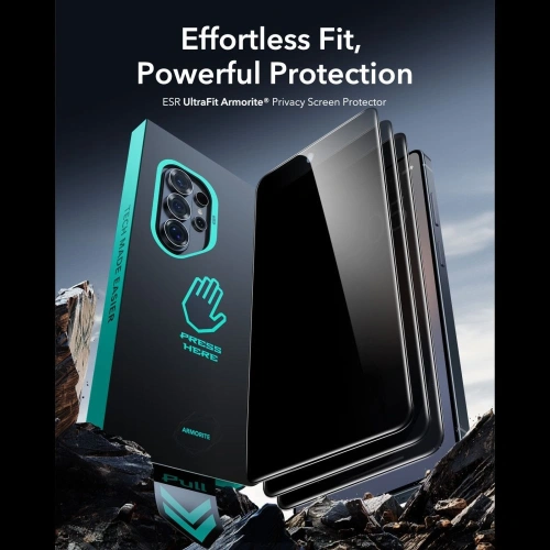 Szkło prywatyzujące ESR UltraFit Armorite Tempered Glass do Samsung Galaxy S26 Ultra Privacy