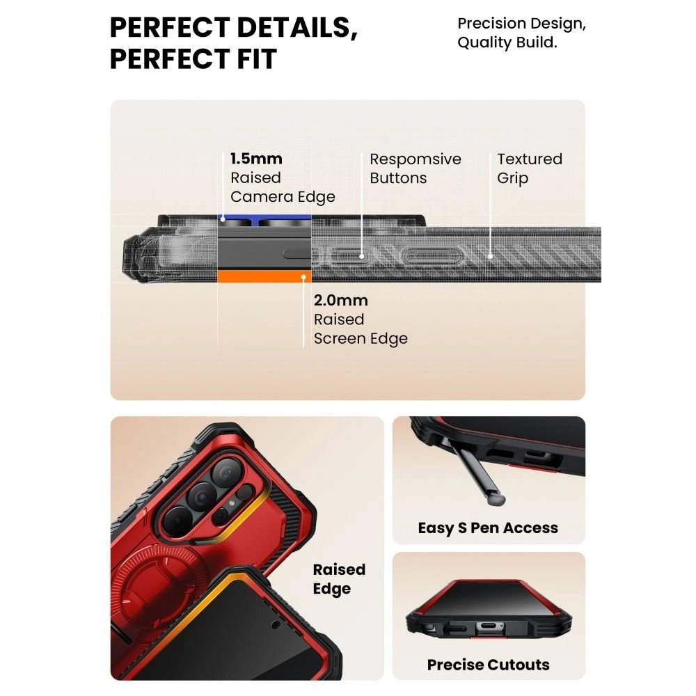 Etui Supcase IBLSN Armorbox Mag MagSafe do Samsung Galaxy S26 Ultra Ruddy