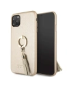 Etui Guess GUHCN65RSSABE Apple iPhone 11 Pro Max bej hard case Saffiano cu suport pentru inel