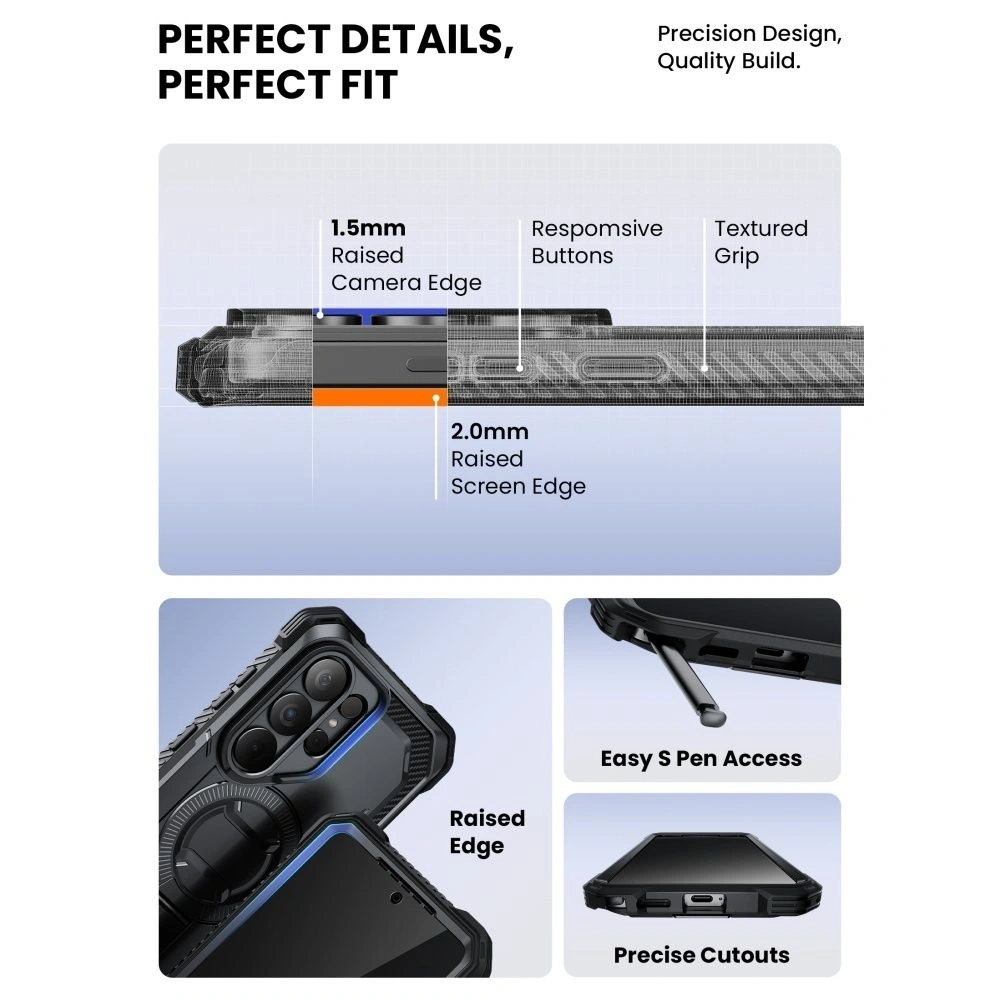 Etui Supcase IBLSN Armorbox Clip Mag MagSafe do Samsung Galaxy S26 Ultra Black
