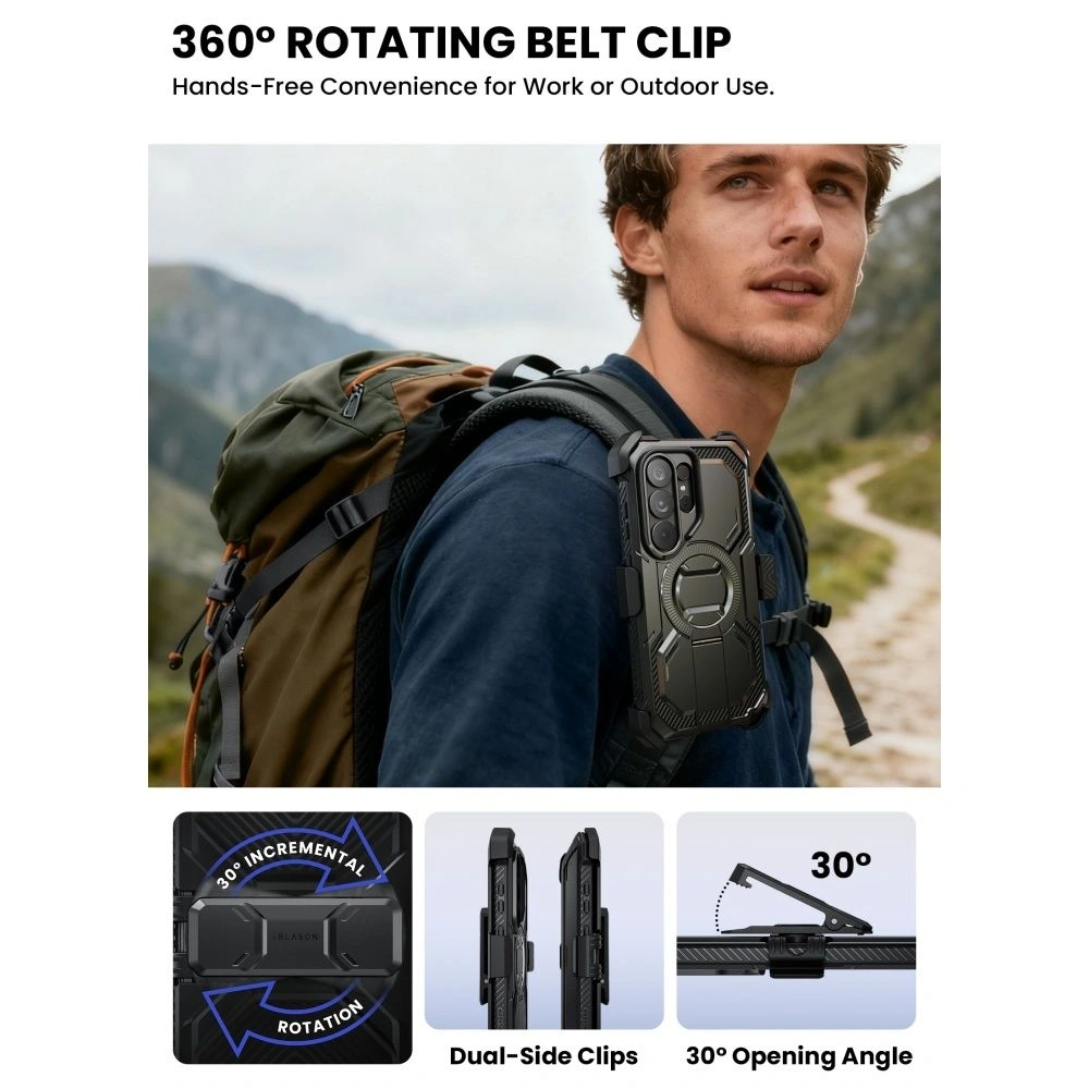 Etui Supcase IBLSN Armorbox Clip Mag MagSafe do Samsung Galaxy S26 Ultra Black