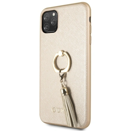 Buy Guess GUHCN65RSSABE Apple iPhone 11 Pro Max beżowy hard case Saffiano with ring stand - GUE580BEI - {ean13} - Home Screen Store Europe