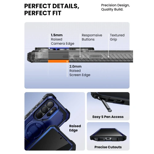 Etui Supcase IBLSN Armorbox Clip Mag MagSafe do Samsung Galaxy S26 Ultra Cobalt