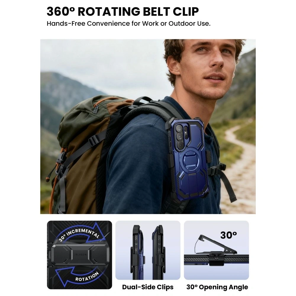 Etui Supcase IBLSN Armorbox Clip Mag MagSafe do Samsung Galaxy S26 Ultra Cobalt