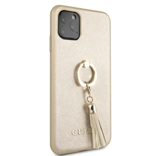 Buy Guess GUHCN65RSSABE Apple iPhone 11 Pro Max beżowy hard case Saffiano with ring stand - GUE580BEI - {ean13} - Home Screen Store Europe