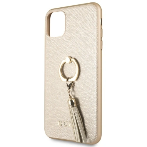 Buy Guess GUHCN65RSSABE Apple iPhone 11 Pro Max beżowy hard case Saffiano with ring stand - GUE580BEI - {ean13} - Home Screen Store Europe