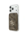 Portfel z lusterkiem Guess 4G Stand & Mirror MagSafe brązowy