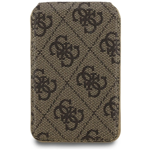 Portfel z lusterkiem Guess 4G Stand & Mirror MagSafe brązowy