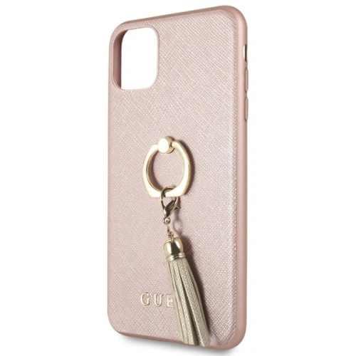 Kup Guess Apple Tasche GUHCN65RSSARG iPhone 11 Pro Max rosegold/rosegold Hartschale Saffiano mit Ringständer - GUE581RS - {ean13} - Sklep Home Screen