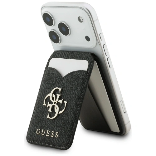 Portfel z lusterkiem Guess 4G Stand & Mirror MagSafe czarny