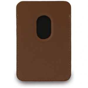 Zestaw portfel + hand strap Guess triangle MagSafe brązowy