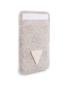 Zestaw portfel + hand strap Guess triangle MagSafe różowy