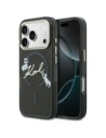 Etui Karl Lagerfeld IML Choupettes Karl Script Logo MagSafe do Apple iPhone 17 Pro czarny