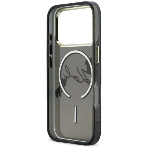 Etui Karl Lagerfeld IML Choupettes Karl Script Logo MagSafe do Apple iPhone 17 Pro czarny