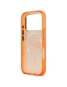 Etui Karl Lagerfeld IML Choupettes Karl Script Logo MagSafe do Apple iPhone 17 Pro pomarańczowy