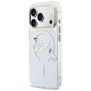 Etui Karl Lagerfeld IML Choupettes Karl Script Logo MagSafe do Apple iPhone 17 Pro przezroczysty