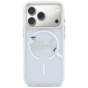 Etui Karl Lagerfeld IML Choupettes Karl Script Logo MagSafe do Apple iPhone 17 Pro przezroczysty