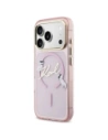 Etui Karl Lagerfeld IML Choupettes Karl Script Logo MagSafe do Apple iPhone 17 Pro różowy