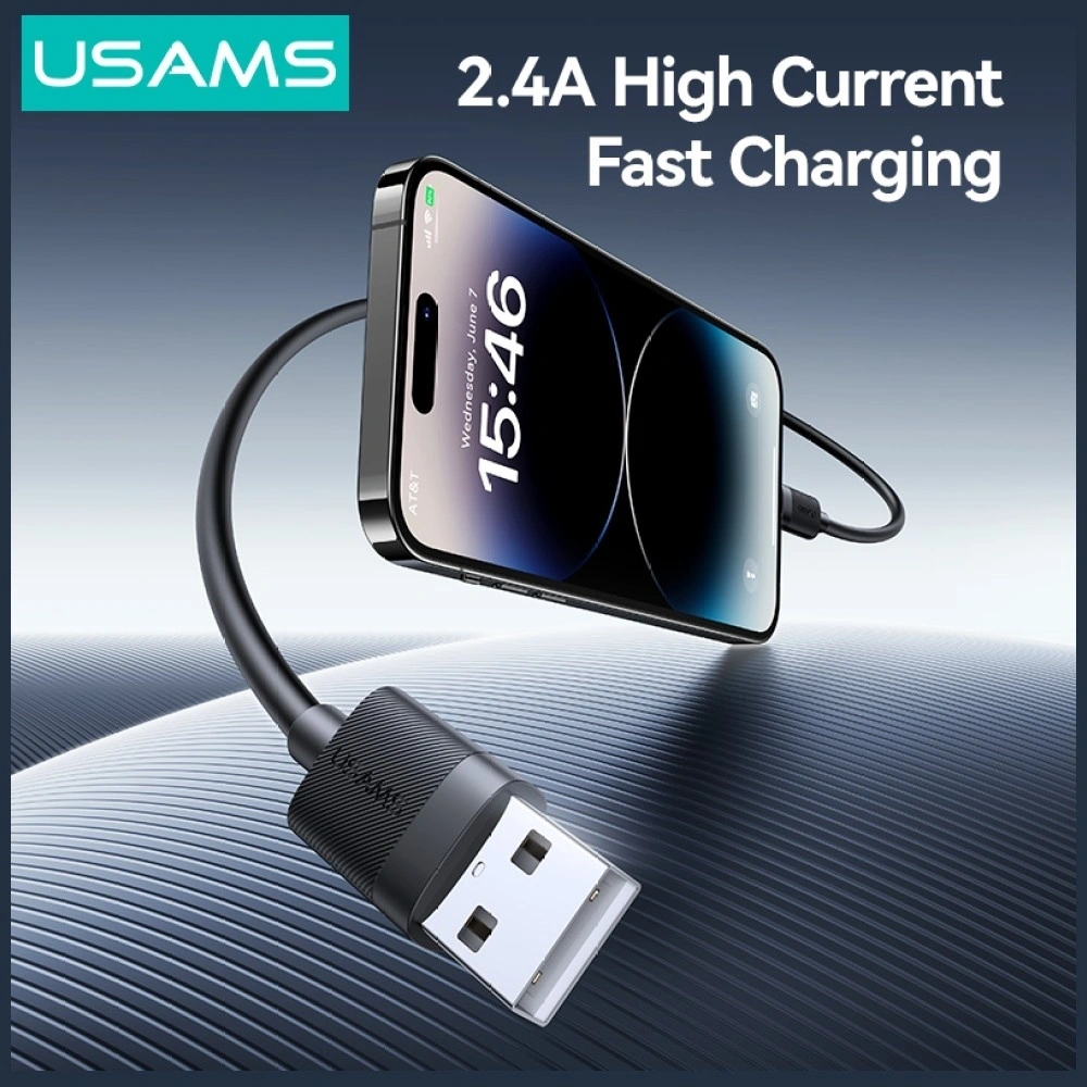 Kabel USAMS U94 12W Lightning / USB-A 1m czarny