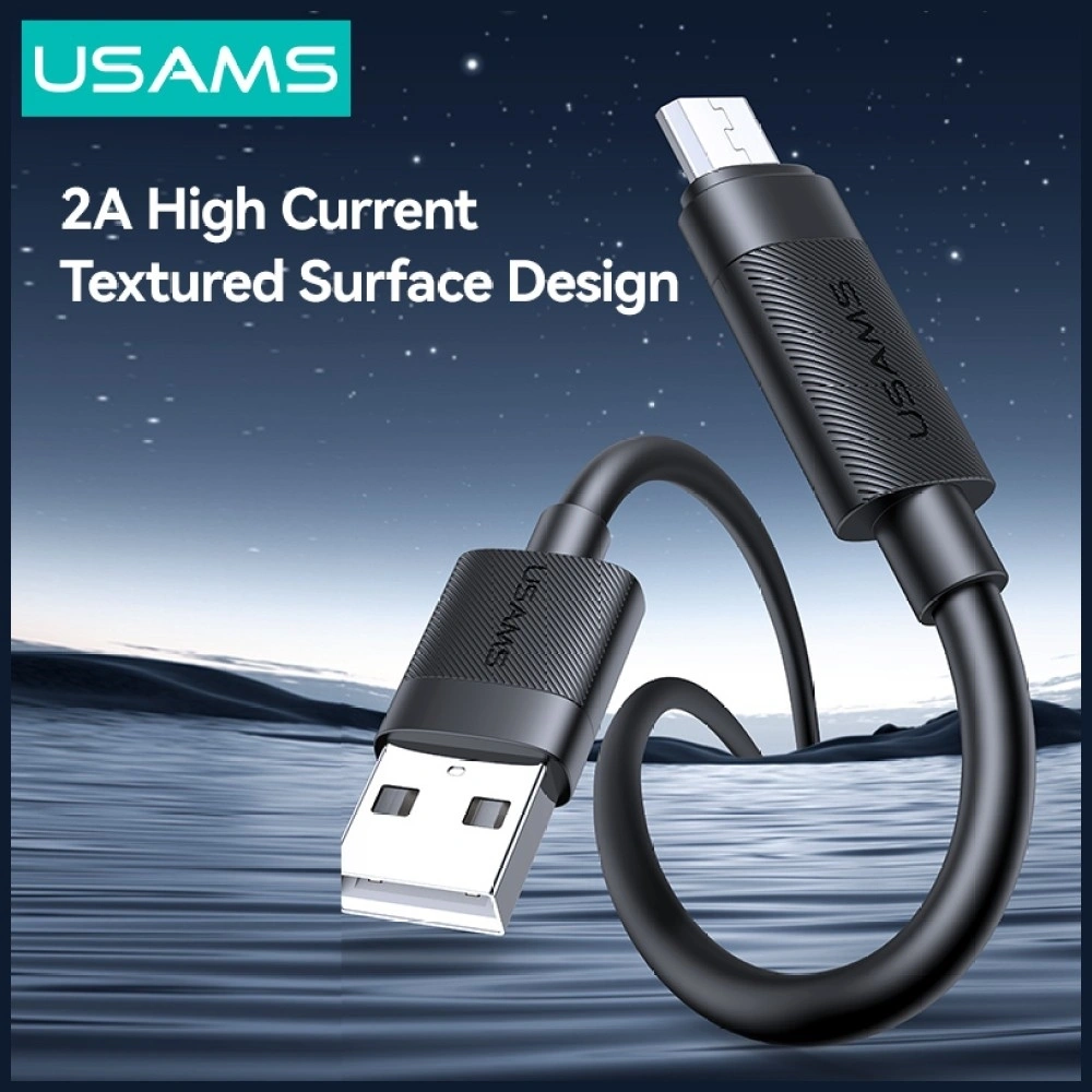Kabel USAMS U94 18W MicroUSB / USB-A 1m czarny