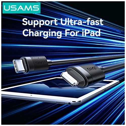 Kabel USAMS U94 30W USB-C / Lightning 1m czarny