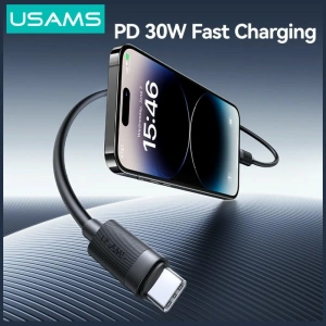 Kabel USAMS U94 30W USB-C / Lightning 1m czarny