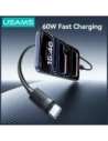 Kabel USAMS U94 60W USB-C / USB-C 1m czarny