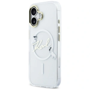 Etui Karl Lagerfeld IML Choupettes Karl Script Logo MagSafe do Apple iPhone 17 przezroczysty