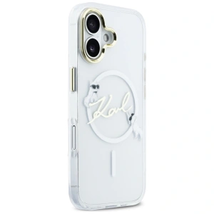 Etui Karl Lagerfeld IML Choupettes Karl Script Logo MagSafe do Apple iPhone 17 przezroczysty