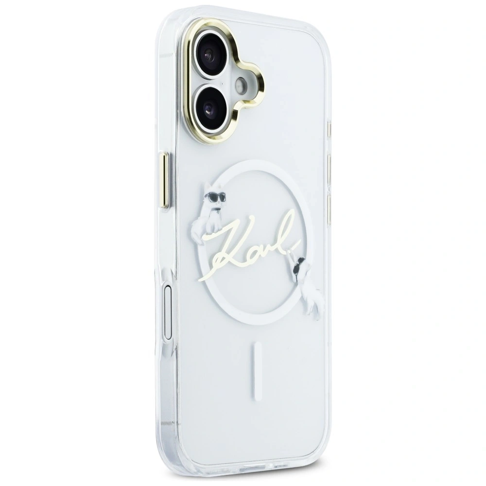 Etui Karl Lagerfeld IML Choupettes Karl Script Logo MagSafe do Apple iPhone 17 przezroczysty