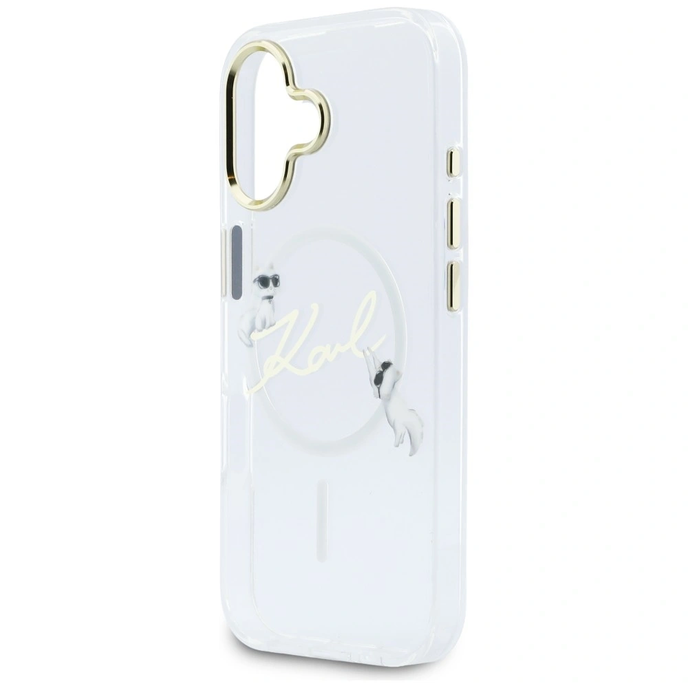 Etui Karl Lagerfeld IML Choupettes Karl Script Logo MagSafe do Apple iPhone 17 przezroczysty