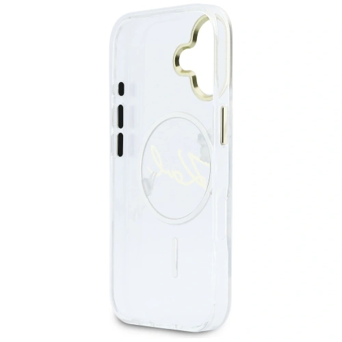 Etui Karl Lagerfeld IML Choupettes Karl Script Logo MagSafe do Apple iPhone 17 przezroczysty