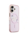 Etui Karl Lagerfeld IML Choupettes Karl Script Logo MagSafe do Apple iPhone 17 różowy