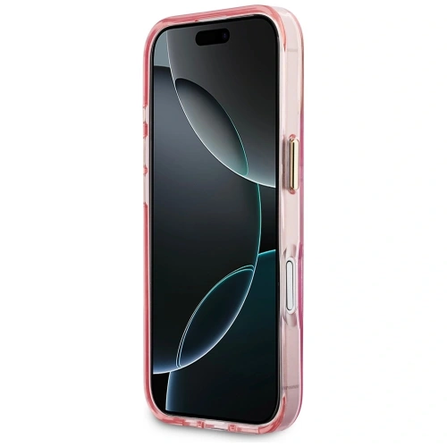 Etui Karl Lagerfeld IML Choupettes Karl Script Logo MagSafe do Apple iPhone 17 różowy