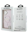 Etui Karl Lagerfeld IML Choupettes Karl Script Logo MagSafe do Apple iPhone 17 różowy