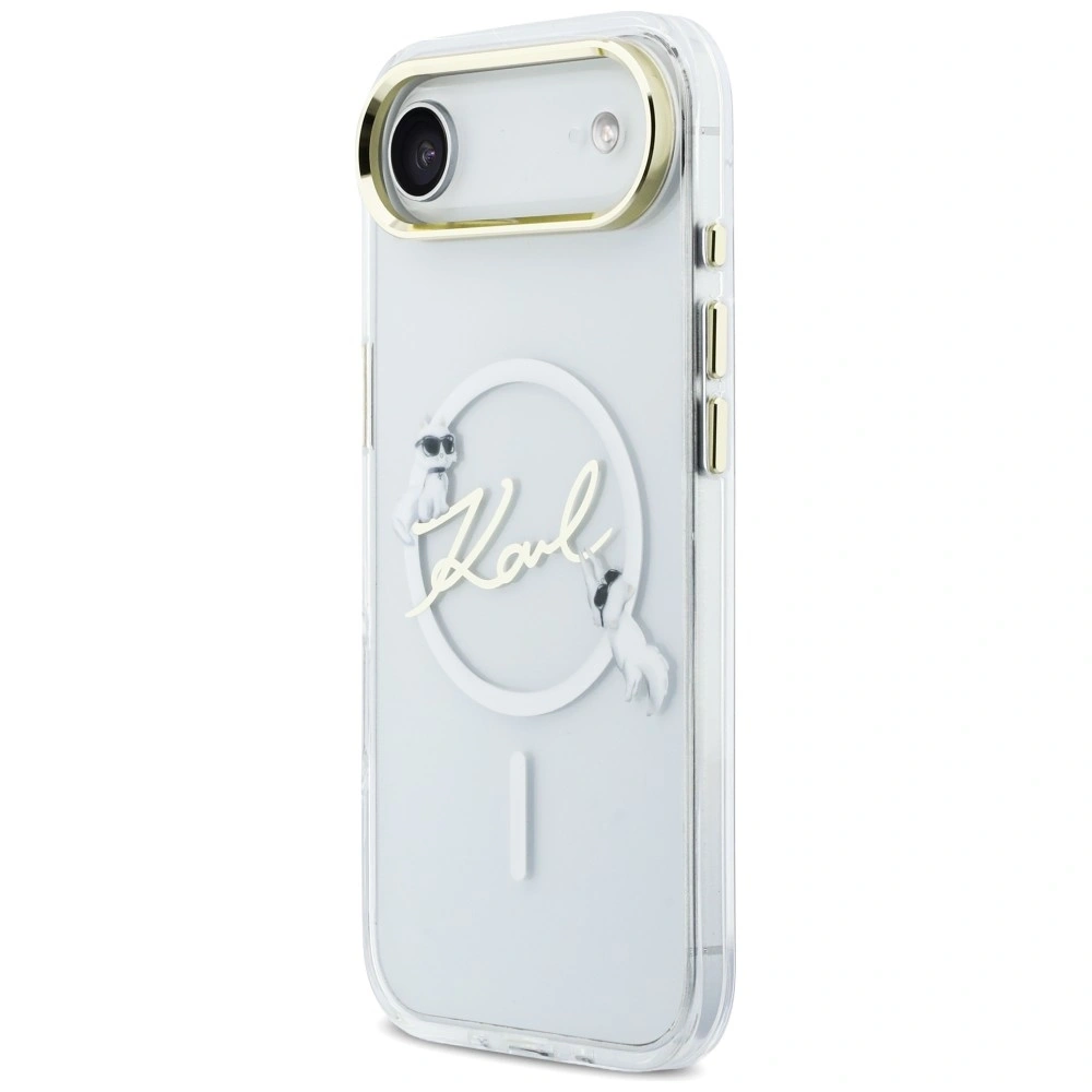 Etui Karl Lagerfeld IML Choupettes Karl Script Logo MagSafe do Apple iPhone Air przezroczysty