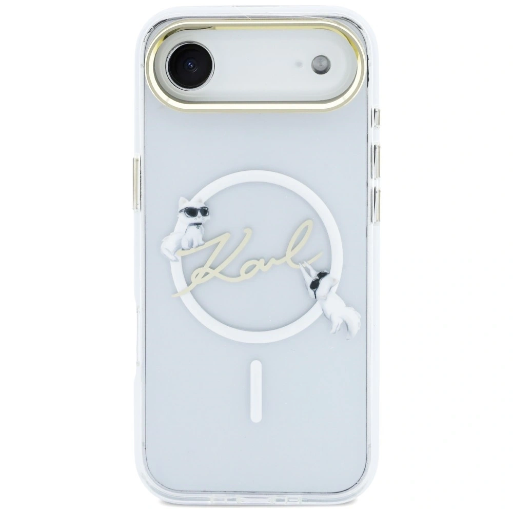 Etui Karl Lagerfeld IML Choupettes Karl Script Logo MagSafe do Apple iPhone Air przezroczysty