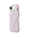 Etui Karl Lagerfeld IML Choupettes Karl Script Logo MagSafe do Apple iPhone Air różowy