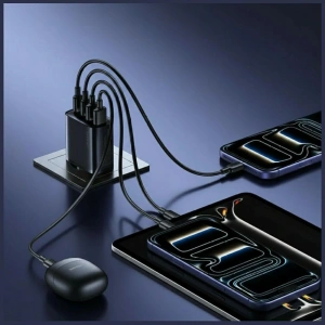 Ładowarka sieciowa USAMS T70 40W 2xUSB-A / 2xUSB-C czarny