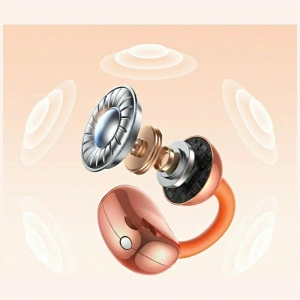 Bezprzewodowe słuchawki TWS USAMS R03 Echo Clip-on Bluetooth 6.0 bezprzewodowe niebieski