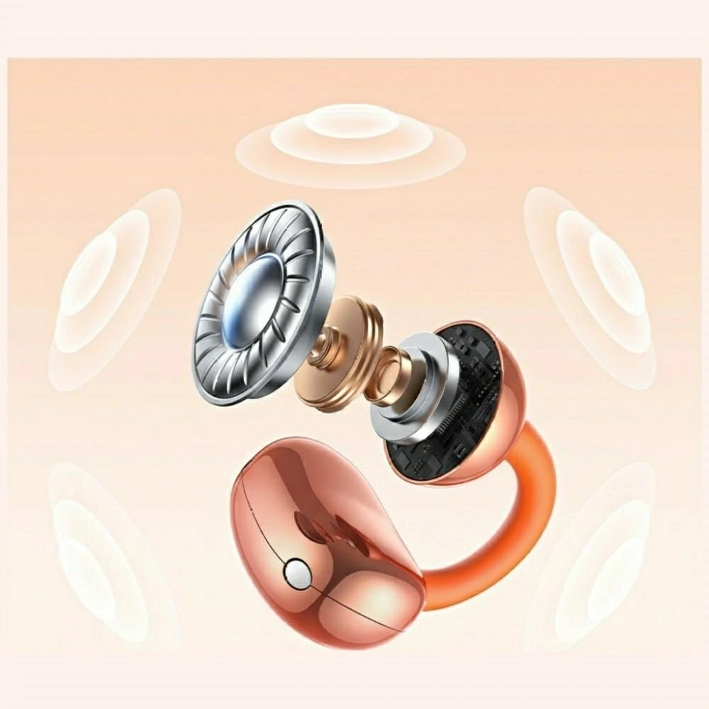 Bezprzewodowe słuchawki TWS USAMS R03 Echo Clip-on Bluetooth 6.0 bezprzewodowe niebieski