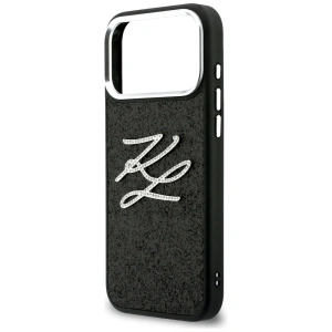 Etui Karl Lagerfeld IML Glitter KL Diamond Logo do Apple iPhone 17 Pro Max czarny
