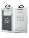 Etui Karl Lagerfeld IML Glitter KL Diamond Logo do Apple iPhone 17 Pro Max czarny