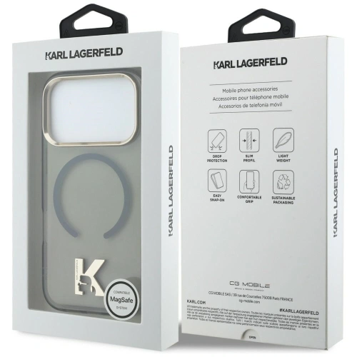 Etui Karl Lagerfeld IML K Head Logo MagSafe do Apple iPhone 17 Pro czarny