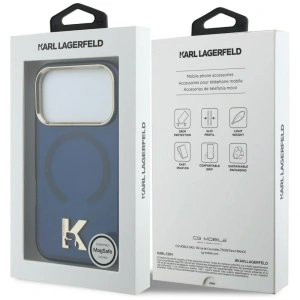 Etui Karl Lagerfeld IML K Head Logo MagSafe do Apple iPhone 17 Pro niebieski