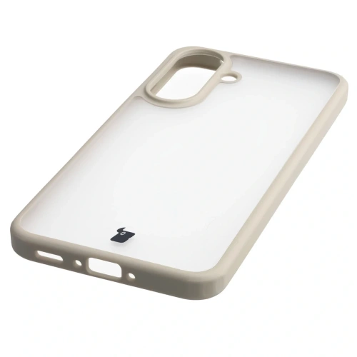 Etui Bizon Case Angelo do Samsung Galaxy A37 5G / A36 5G półprzezroczyste z beżową ramką