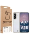 Etui Bizon Case Angelo do Samsung Galaxy A37 5G / A36 5G półprzezroczyste z beżową ramką