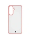 Etui Bizon Case Angelo do Samsung Galaxy A37 5G / A36 5G półprzezroczyste z jasnoróżową ramką