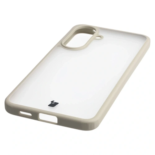 Etui Bizon Case Angelo do Samsung Galaxy A57 5G półprzezroczyste z beżową ramką