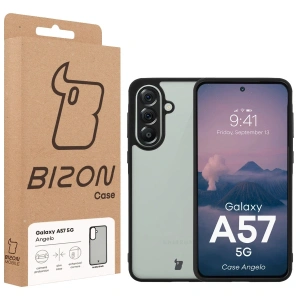 Etui Bizon Case Angelo do Samsung Galaxy A57 5G przydymione z czarną ramką